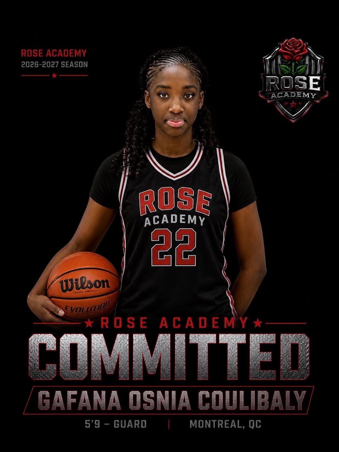 Gafana Osnia Coulibaly — Rose Academy commitment announcement